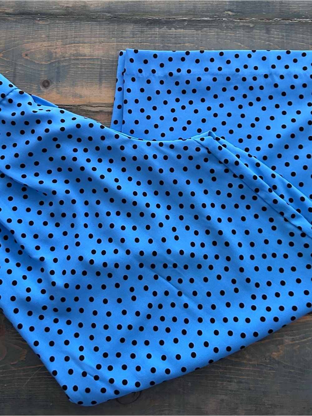 Zara Womens Blue Polka Dot Bottoms